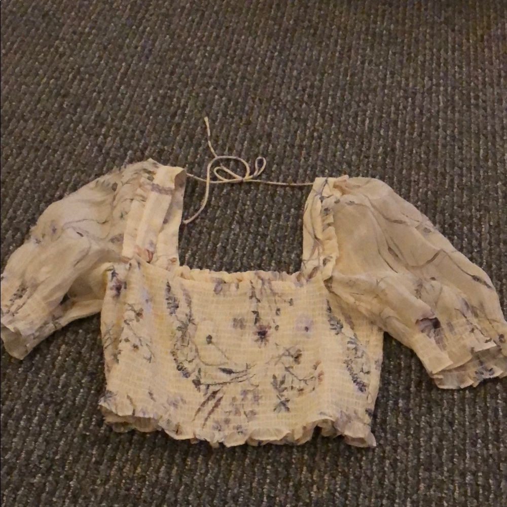 Floral Puff Sleeve Top